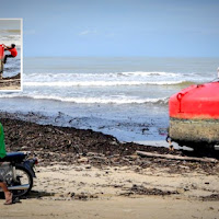 Objek 'misteri' terdampar di pantai disangka piring terbang makhluk asing gemparkan orang ramai