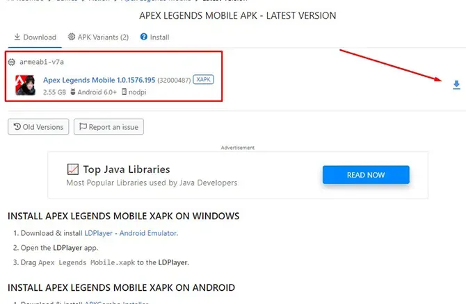 تحميل لعبة apex legends للاندرويد Apk + obb آخر إصدار