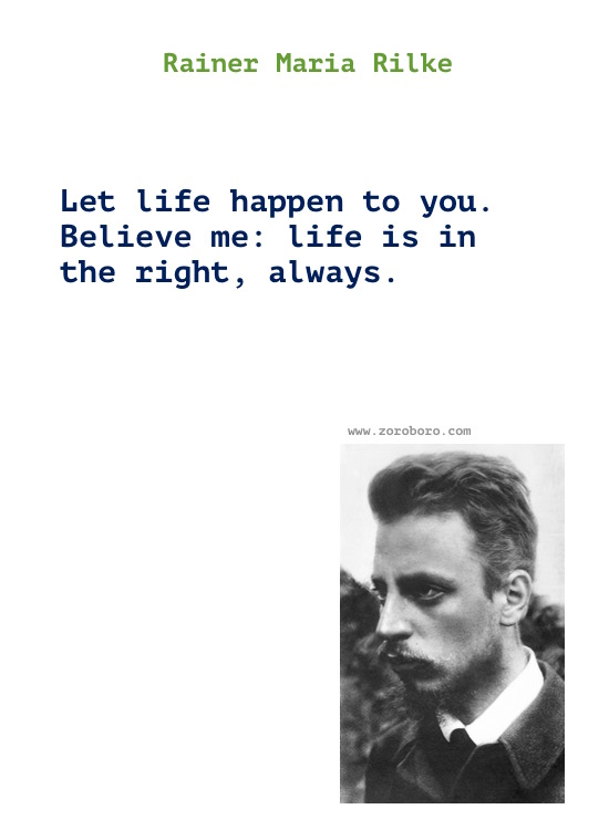 Rainer Maria Rilke Quotes, Rainer Maria Rilke Poems, Rainer Rilke Poetry, Feelings, Life, Love, Solitude Quotes. Rainer Maria Rilke Books Quotes