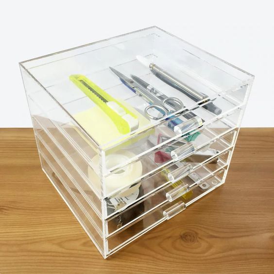 #COM5780C Premium Acrylic 5 Drawer Makeup & Jewelry Organizer