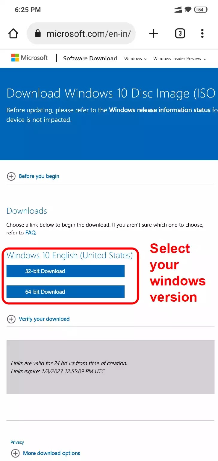 Can I download Windows 10 ISO file on Mobile for free