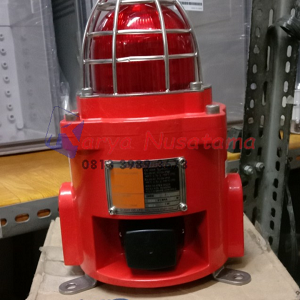 Jual Warning Light Pertambangan Minyak Explosion Proof Q-Light QNES-WS-24V-Red