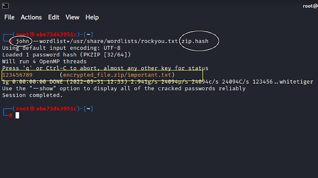 How to use John to crack zip file?