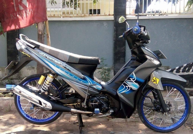 modifikasi vega r new thailook warna abu abu biru