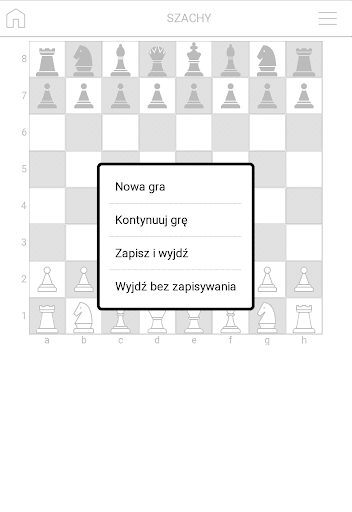 Gra szachy na PocketBook InkPad Lite umożliwia zapisanie stanu partii