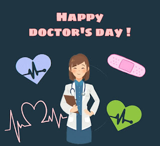 Happy doctor's day greeting card