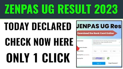 ZENPAS UG result scorecard 2023 kaise nikale