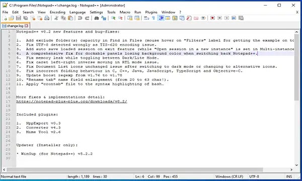 تحميل برنامج محرر النصوص والاكواد Notepad++ نوت باد بلس
