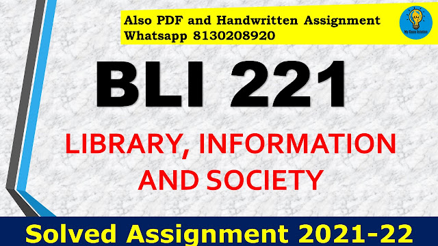 BLI 221 Solved Assignment 2021-22