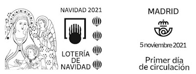 Filatelia Filatelia Navidad 2021 - Lotería de Navidad - Matasellos Primer día