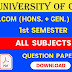 CU B.COM First Semester (Honours & General) All Subjects 2021 Question Paper | B.COM 1st Semester (Honours & General) All Subjects 2021 Calcutta University Question Paper