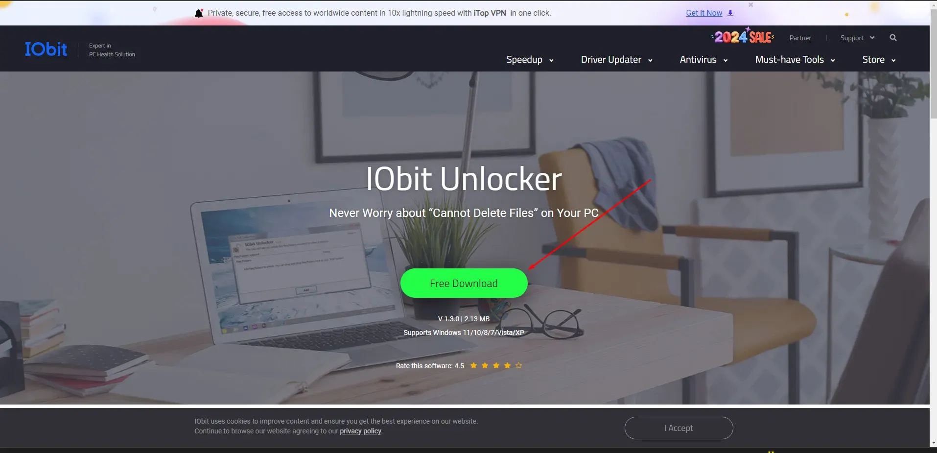 تحميل برنامج حذف الملفات المستعصية IObit Unlocker عربي