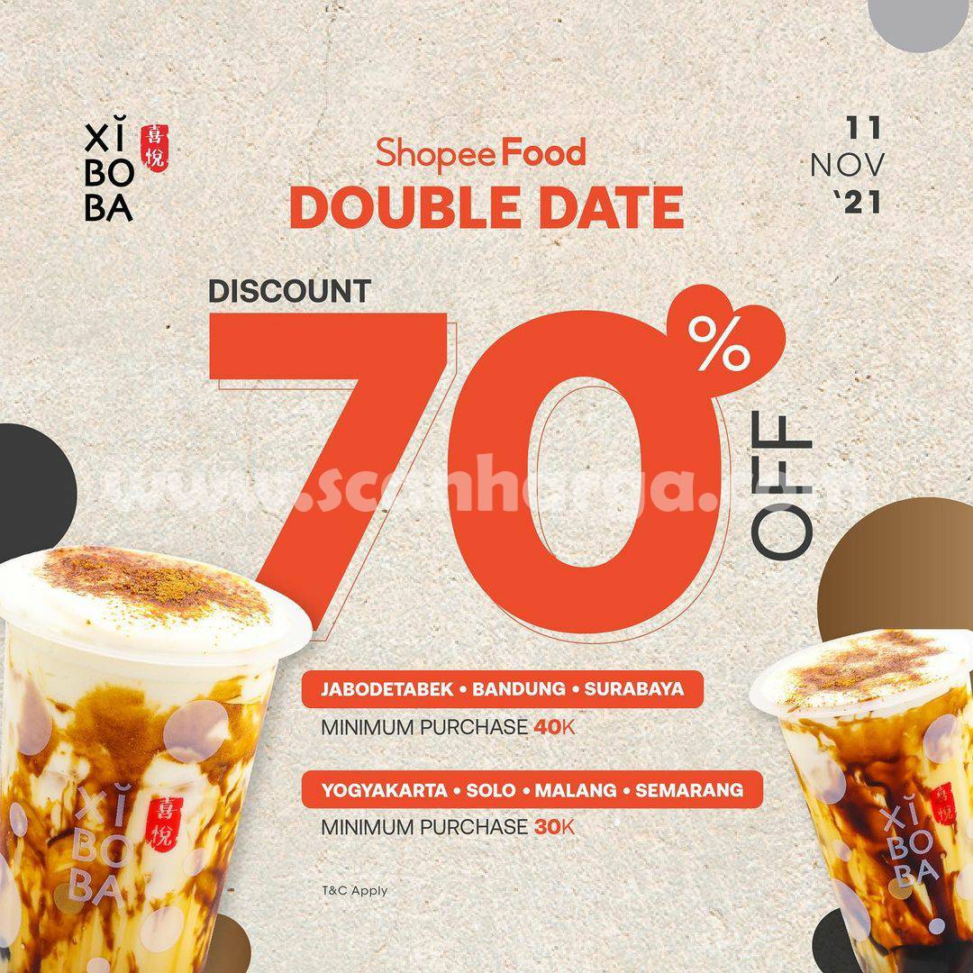 XIBOBA Promo SHOPEFOOD DOUBLE DATE – Diskon Hingga 70%