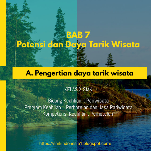 Materi Potensi dan Daya Tarik Wisata Bagian A. Pengertian daya tarik wisata