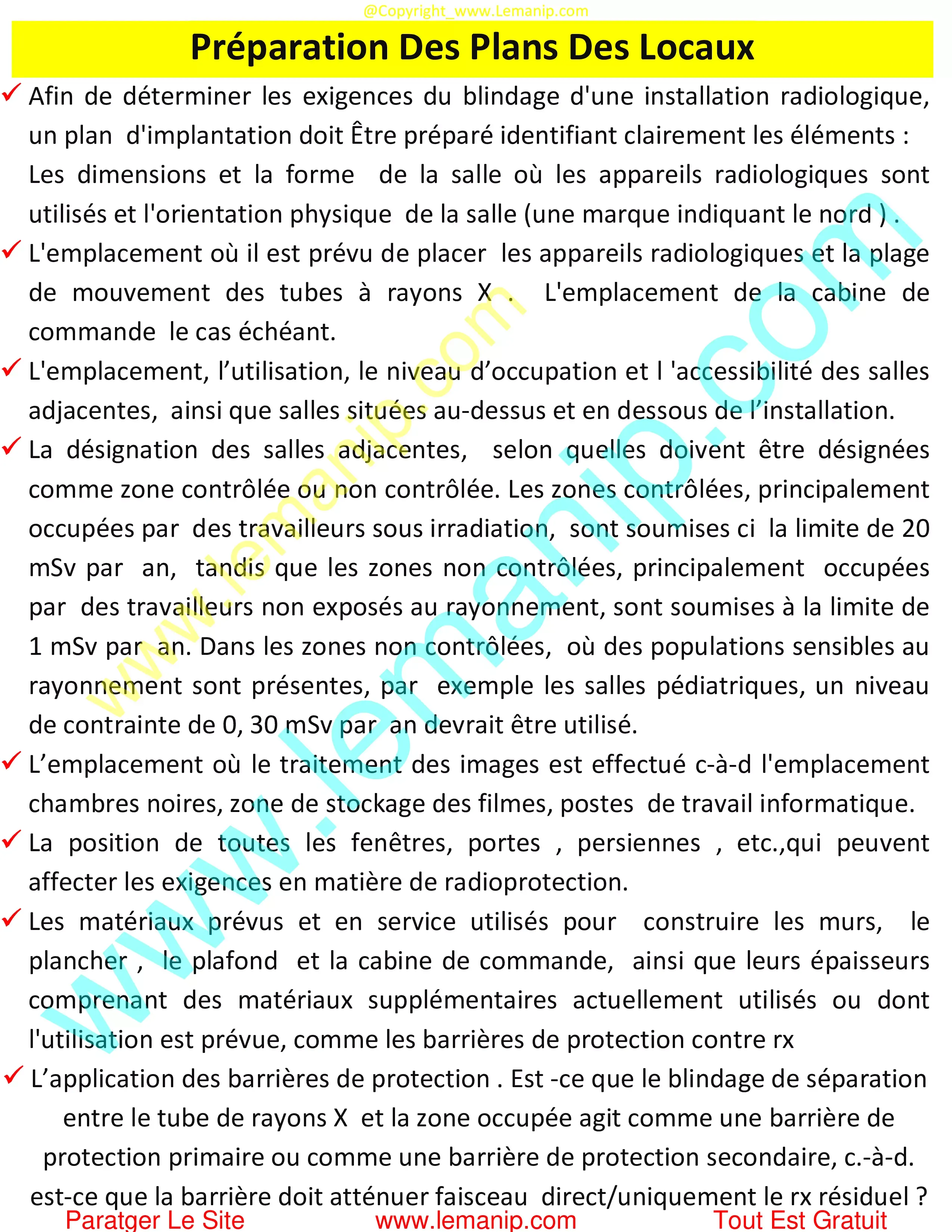 Préparation Des Plans Des Locaux