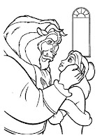 Beauty and the beast coloring sheet