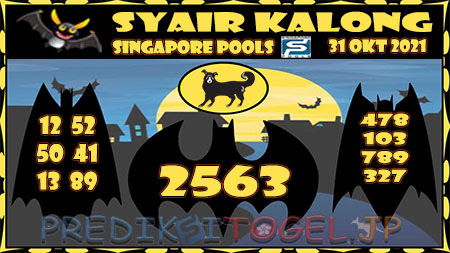 Syair Kalong Togel Singapura Minggu 31-10-2021