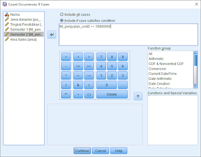 Gambar Kotak dialog Count occurrences: If Cases