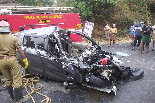 കാറും ലോറിയും കൂട്ടിയിടിച്ച് 2 പേര്‍ മരിച്ചു 