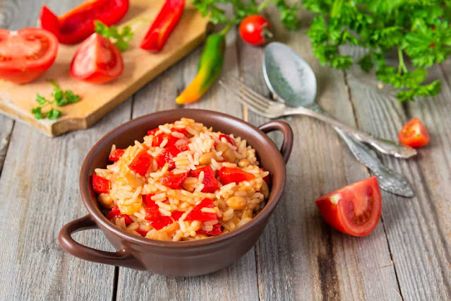 1 week weight loss menu with tomatoes and rice