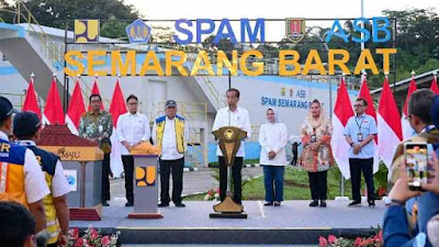 Resmikan SPAM Semarang Barat, Presiden: Bantu Masyarakat Peroleh Air Bersih Terjangkau.