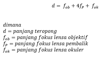Rumus panjang teropong bumi