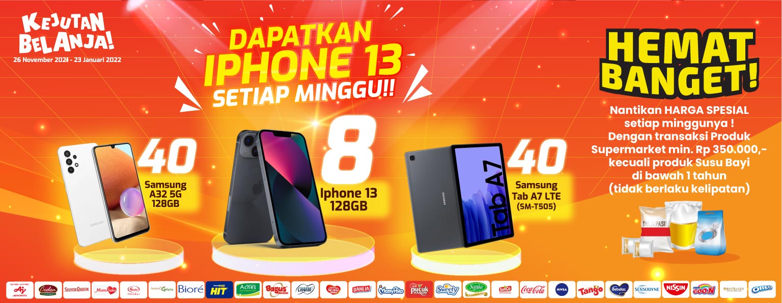 Kejuan Belanja di YOGYA Menangkan IPhone 13 Tiap Minggu (s.d 23 Januari 2021)