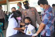 Kapolres Tebing Tinggi Tinjau Vaksinasi Serentak Indonesia di Lapangan Sri Mersing 