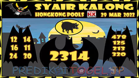 Syair Kalong HK Malam Ini 29-03-2022