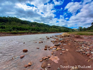 Nan River along Route 1081 in Nan province, North Thailand Traveling in Thailand