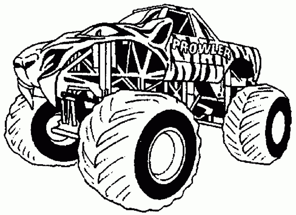 Monster Car Coloring Pages For Kids