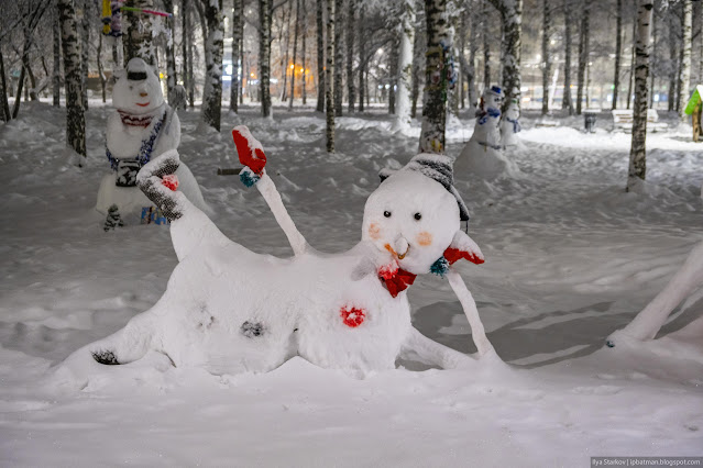 Снеговик-спортсмен