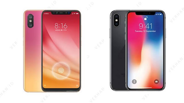 hp android mirip iphone x