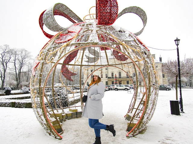 święta, iluminacja świetlna, Wesołych Świąt!, Lubartów, Pałac Sanguszków