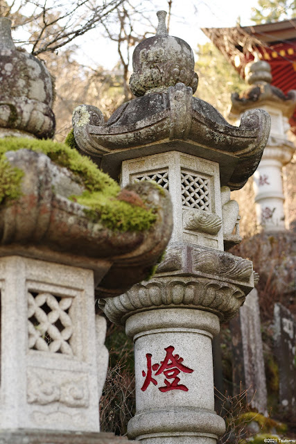 Stone lantern on the approach to the shrine