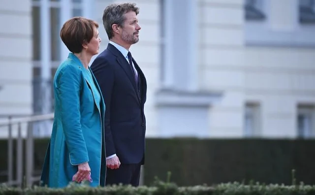 Germany’s President Frank-Walter Steinmeier and First Lady Elke Büdenbender, Crown Prince Frederik and The Queen