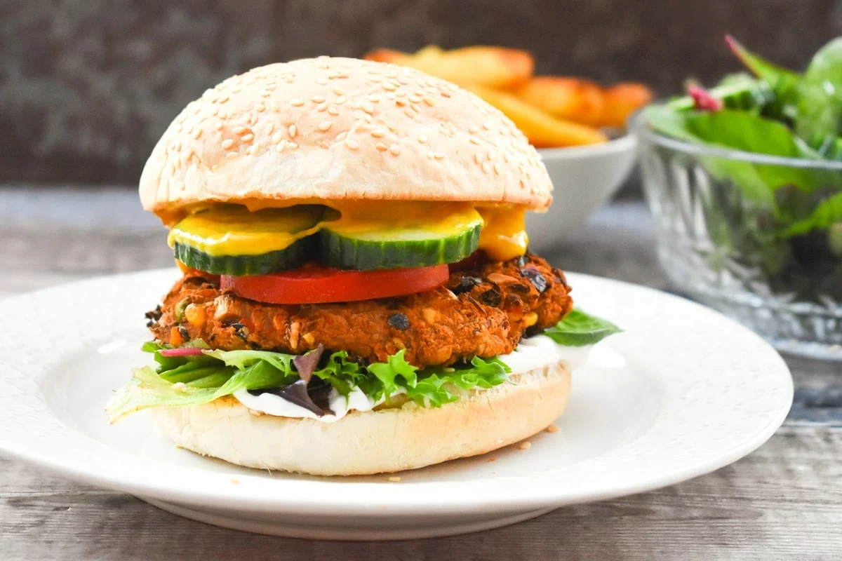 Vegan Mexican Burgers with Rice