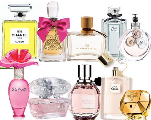Perfumes de mujer Versace, Channel, Chloe
