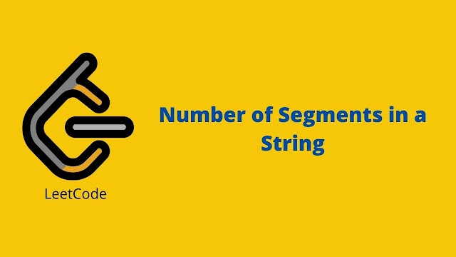 Leetcode Number of Segments in a String problem solution