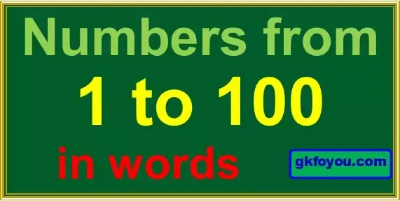 Hindi Counting : Hindi Numbers from 1 to 100