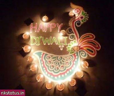 Simple Diya Rangoli Design – Happy Diwali