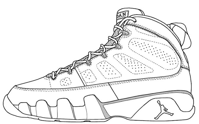 shoe template coloring pages