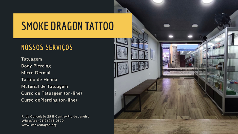 2 Smoke Dragon Tatuagem e Piercing Centro Rio de Janeiro
