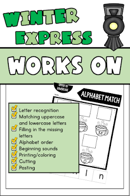 No prep alphabet worksheets for winter express
