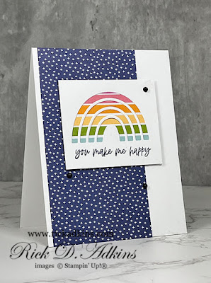 You can make any one happy with this cute little window card using the Rainbow of Happiness Bundle from Stampin' Up!