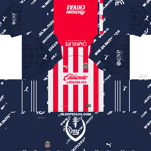 Chivas De Guadalajara Kit 2021-2022 - Dream League Soccer 2019 (Home)