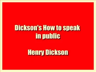 Dickson's How to speak in public