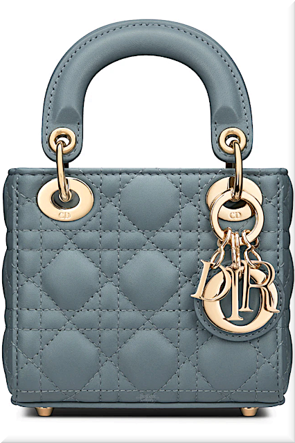 ♦Lady Dior cloud blue cannage lambskin micro top handle bag #dior #bag #blue #brilliantluxury