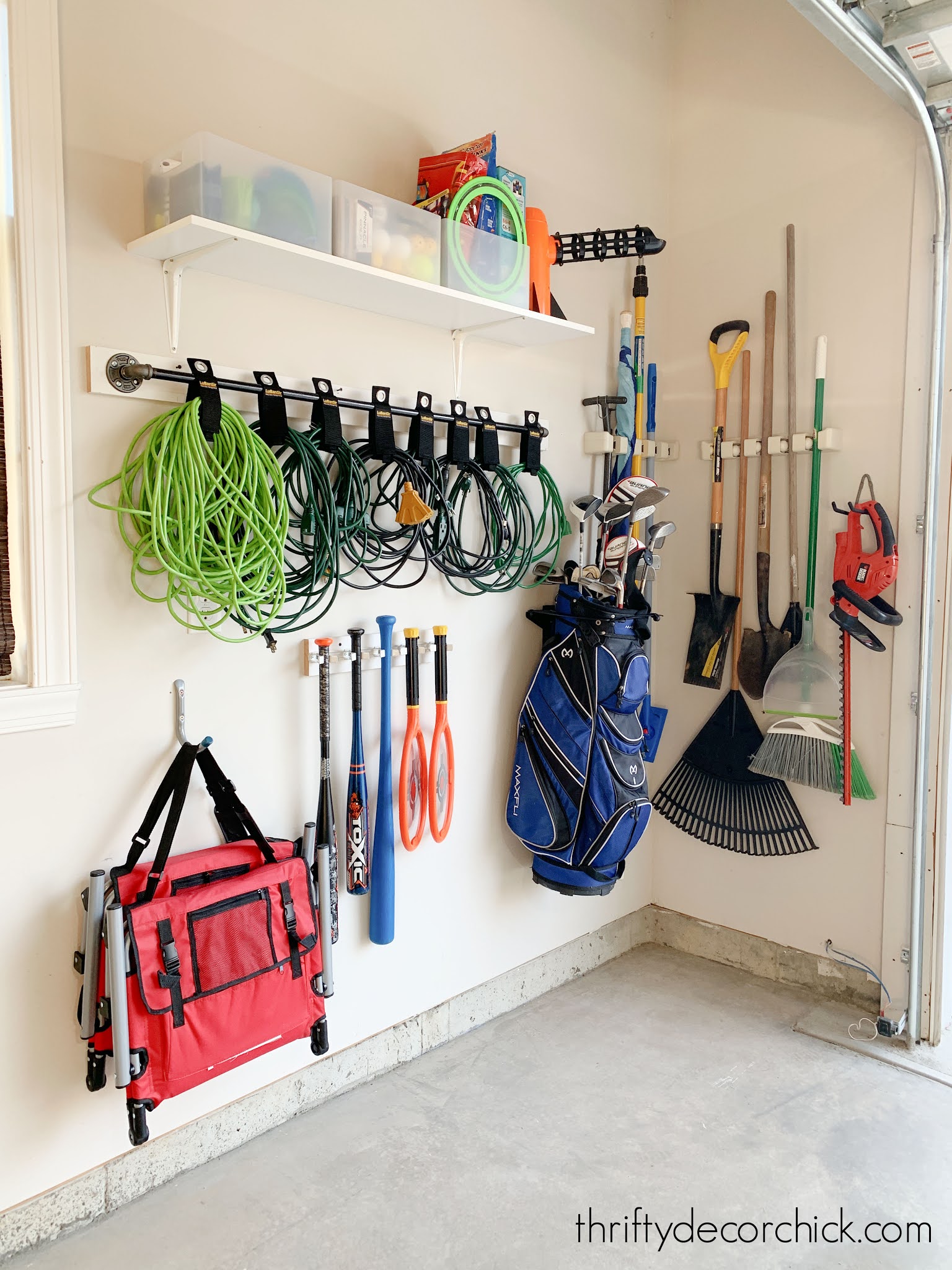 using garage wall space organization