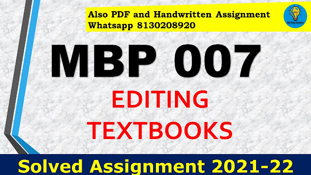 MBP 007 Solved Assignment 2021-22